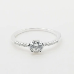 ANILLO DE COMPROMISO EN PLATA 925 1268 - Siglo XXI