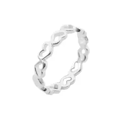 ANILLO DE PLATA 925 CORAZONES CALADOS