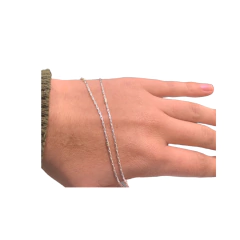 Cadena Plata Y Oro Soga 50cm FINA