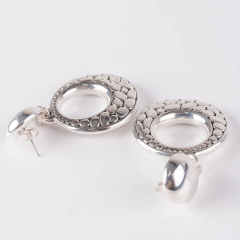 Aros de Argolla inflada de plata 925 1469 - Siglo XXI