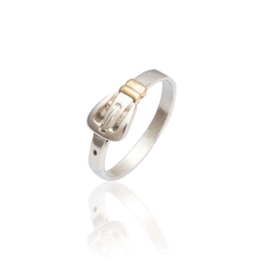 Anillo de plata y oro