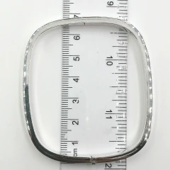 PULSERA ESCLAVA CUADRADA ABIERTA DE PLATA 925 en internet
