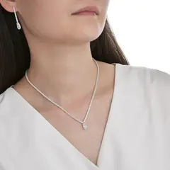 Imagen de CONJUNTO TENIS COLGANTE DE PLATA 925