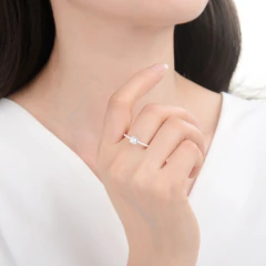 Anillo de plata 925 compromiso cubic 5mm - comprar online