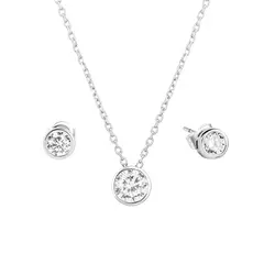CONJUNTO DE PLATA Y CUBIC MODELO SUSANO