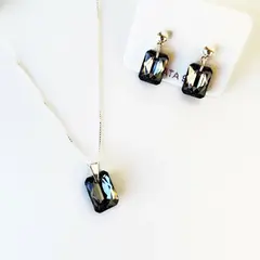 AROS SW EMERALD CUT EN PLATA
