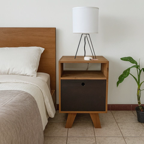 Velador Mesa Tripode con Pantalla - comprar online