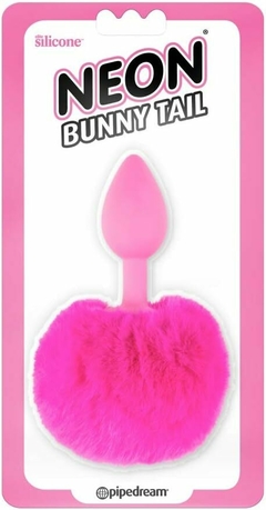 PLUG ANAL COLA DE CONEJA NEON BUNNY TAIL PINK