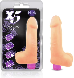 SUPER REALISTA X5 BLUSH 7" VIBRATING COCK
