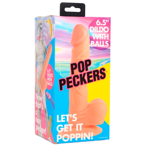 Pop Pecker 6.5 Inch Dildo With Balls DILDO - comprar en línea