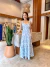Vestido Longo Marbella Estampado Azul na internet