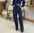 Calça Linho Milão Azul Marinho - comprar online