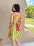 Vestido Decote Alto Tropical Verde - loja online