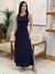 Vestido Longuete Mendonza Azul marinho - loja online