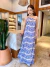 Vestido Sol da Tarde Estampado Azul - comprar online
