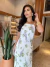 Vestido Ondas do Mar Floral Off White