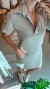 Vestido Curto Gola Bege - loja online