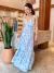 Vestido Longo Marbella Estampado Azul - comprar online