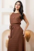 Vestido Natália Marrom - comprar online