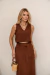 Cropped Linho Aura Marrom