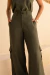 Calça Pantalona Cargo Adele Verde - comprar online