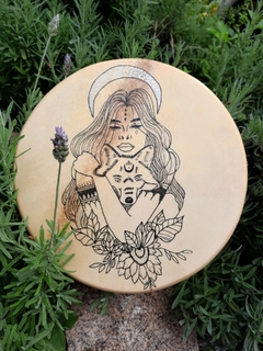 Tambor Lakota Mulher e Lobo - comprar online