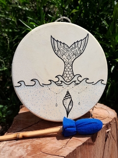 Tambor Oceânico decorado com pintura - comprar online