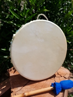 Tambor Oceânico decorado com pintura
