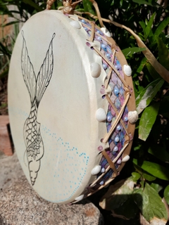 Tambor Ocean Drum decorado Calda da Sereia na internet