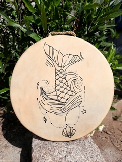 Tambor Ocean Drum decorado Calda da Sereia - comprar online