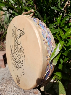Tambor Ocean Drum decorado Calda da Sereia na internet