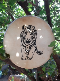 Tambor Lakota Tigre - Teia Mágica