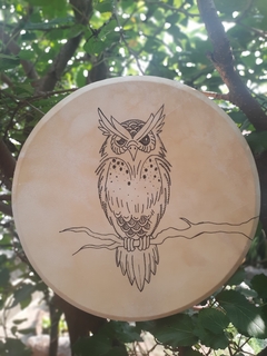 Tambor Lakota Coruja - Teia Mágica