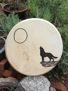 Tambor Lakota Lobo - Teia Mágica