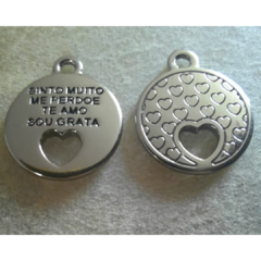 Pingente Ho'oponopono prateado - Teia Mágica