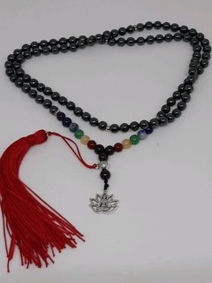 Japamala hematita com as cores dos chackras - loja online