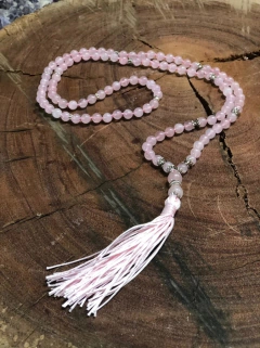 Japamala Quartzo Rosa - Amor e Cura - Teia Mágica