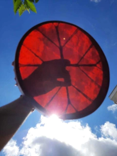 Tambor Lakota Pele Vermelha - Sob Encomenda na internet