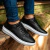 Sneaker Couro Floater Preto c/ Detalhes Café - loja online