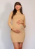vestido gestante canelado