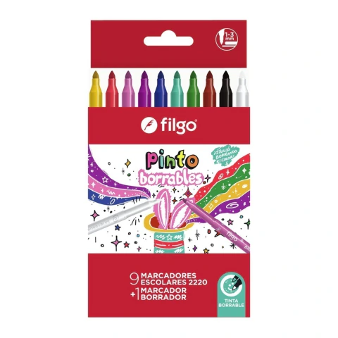 Marcadores Filgo - Borrables x10