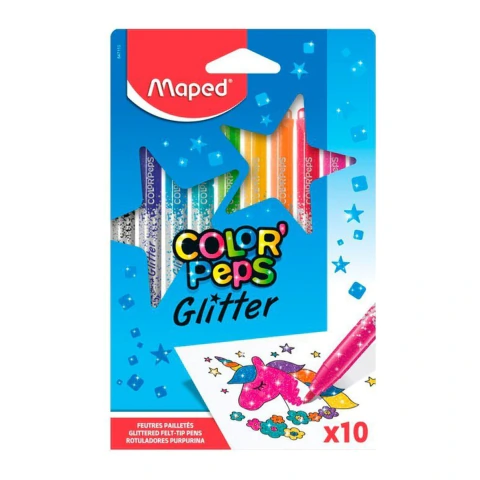 Marcadores Maped glitter x10