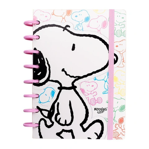 Cuaderno Con Sistema De Discos Mooving Loop A5 Snoopy
