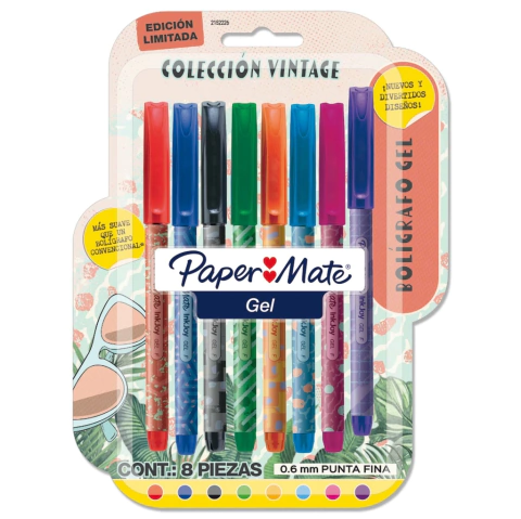 Boligrafo gel Paper Mate x8 vintage