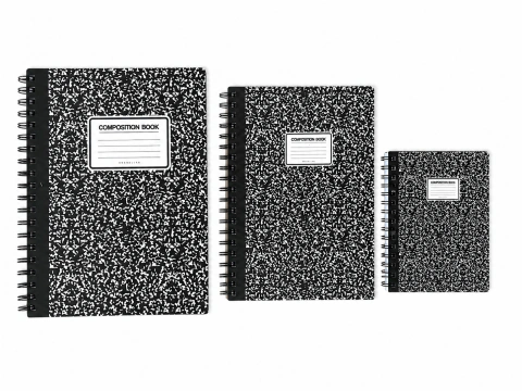 Cuaderno Rayado Decorline - Composition Book Blanco Y Negro