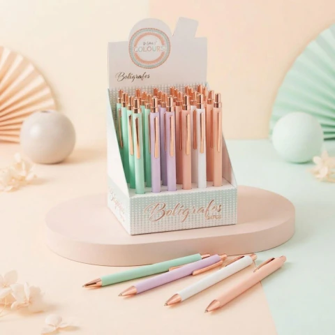 Boligrafo Retractil Colours - Colores Pastel
