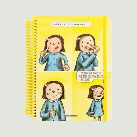 Agenda 2026 Monoblock A5 Semanal - Macanudo: Frase Celebre