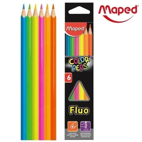 Lapices fluo Maped x6