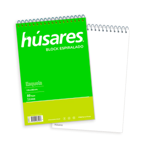 Block A5 Espiralado Husares - Liso