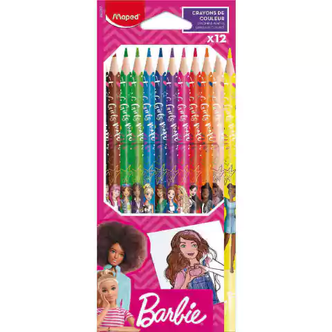 Lapices De Colores Maped - Barbie x12